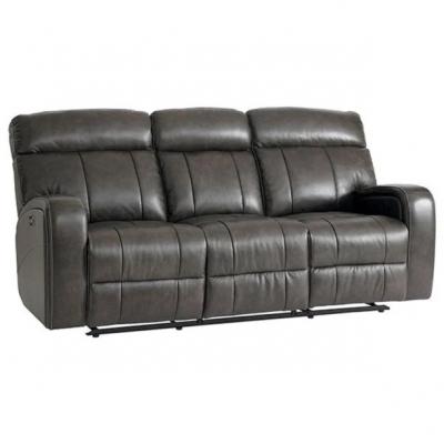 Bassett Leather Power Recline Sofa